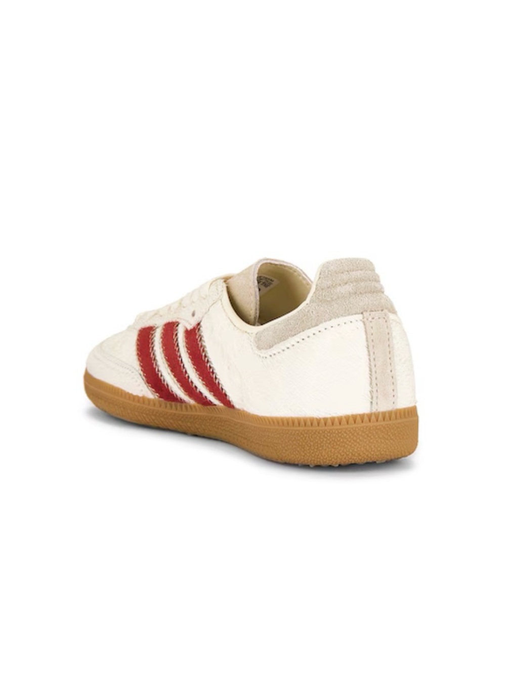 adidas Samba Classic Low-Top Sneaker in White with Red Stripes - Picture 8 of 10